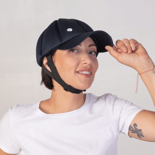 Baseball cap navy Ribcap medical grade helmet adult female