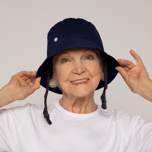 Billie navy Ribcap medical grade helmet adult woman